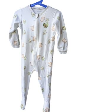 White Avocado & Toast Footed One-Piece